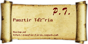 Pasztir Tíria névjegykártya